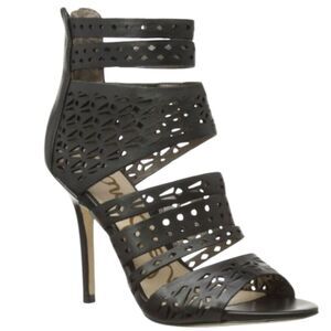 Sam Edelman Heels Women’s Size 6.5 Alysia Black Strappy Cutout Sandals